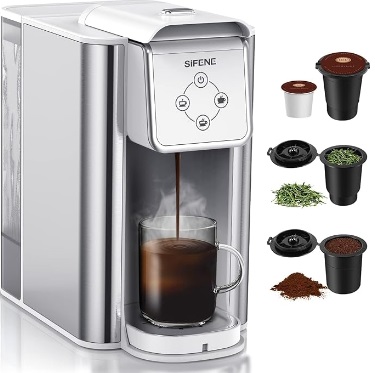 3-in-1 Capsule Coffee Machine - Single Serve Brewer for Coffee Pods