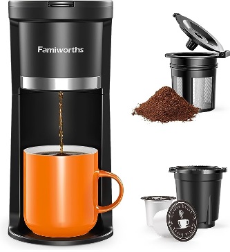 Famiworths Mini Coffee Maker Single Serve