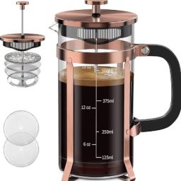 QUQIYSO Coffee Maker 304 Stainless Steel French Press