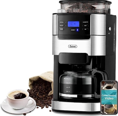 10-Cup Coffee Maker with Built-In Burr Grinder