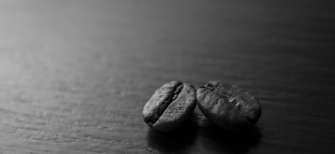 Black And White Coffee Beans