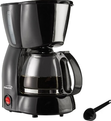 Brentwood Coffee Maker, 4-Cup, Black