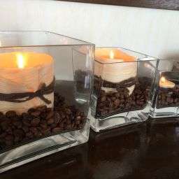 Candle With Coffee Beans