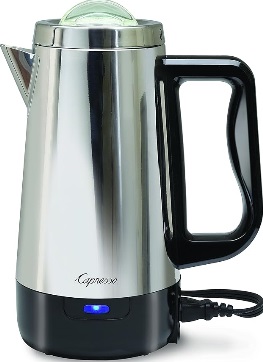 Capresso 8 Cup Perk Coffee Maker, Metallic