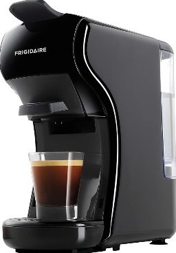 FRIGIDAIRE ECMN103-BLACK Multi Capsule Compatible Coffee Maker-Nespresso Dolce Gusto and Grounds