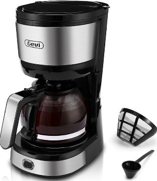 Gevi 4-Cup Coffee Maker with Cone Filter - Auto-Shut Off - Small Drip Coffeemaker