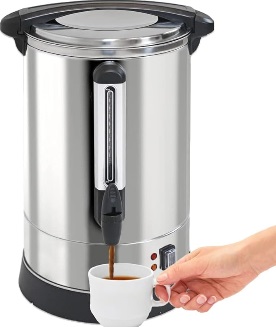 PartyHut 100-Cup XL Coffee Urn Brewing Broiler - Extra Large Commercial Size Party Coffee Maker