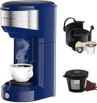 Vimukun Single Serve Coffee Maker, Single Cup Blue Coffee Maker