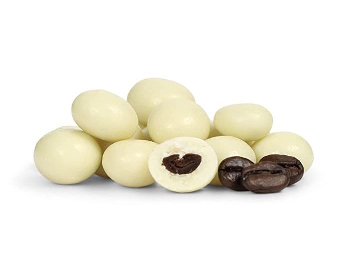 White Chocolate Covered Coffee Beans