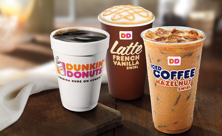 Dunkin Donuts French Vanilla Swirl Hot Coffee With Cream