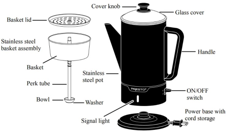 Presto Coffee Percolator Parts