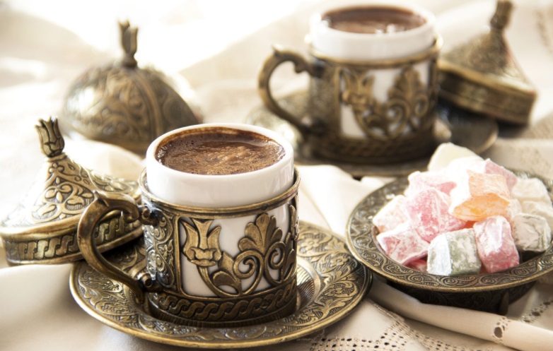 Turkish Coffee With Turkish Delight